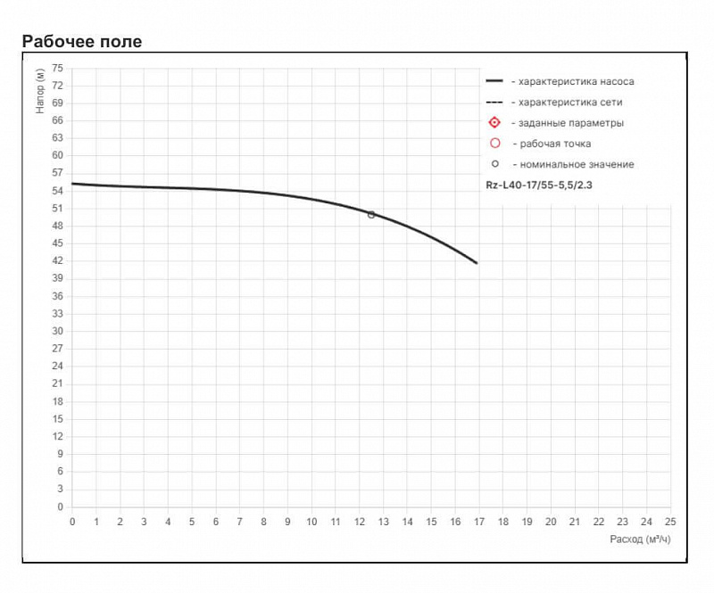 Циркуляционный насос с сухим ротором Рационал RZ-L40-17/55-5,5/2.3 (арт. Rz14.01755.18300.3)