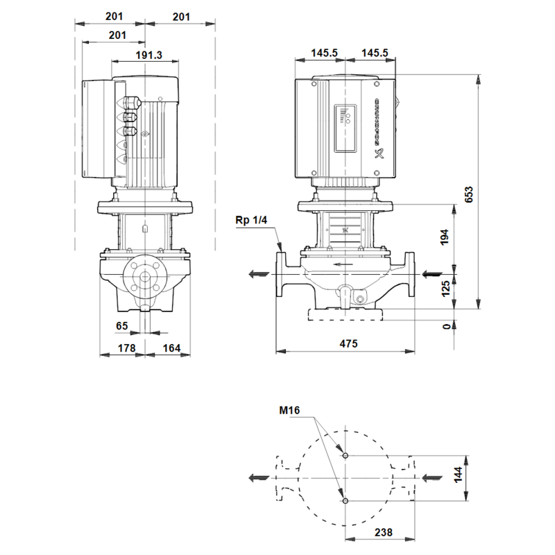 Насос Grundfos TPE 65-240/4 A-F-A-BAQE (арт. 99113681)
