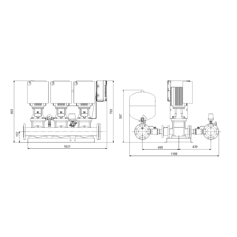 Насосная станция Grundfos HYDRO MULTI-E 3 CRE20-4 (арт. 99133109)