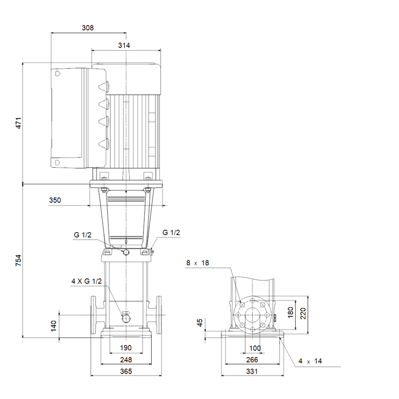 Насос Grundfos CRE 64-2-2 AN-F-A-E-HQQE (арт. 96123999)
