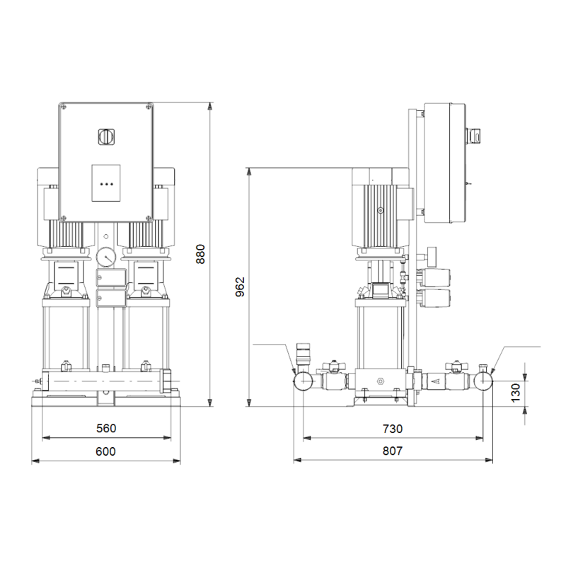 Насосная станция Grundfos HYDRO MULTI-S P 2CR15-5 3X400/50HZ,PE (арт. 95922892)