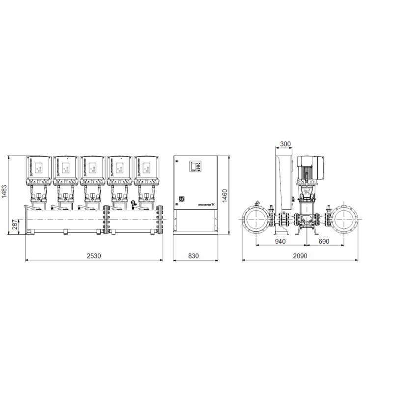 Насосная станция Grundfos HYDRO MPC-E 5 CRE95-2-1 (арт. 99525639)