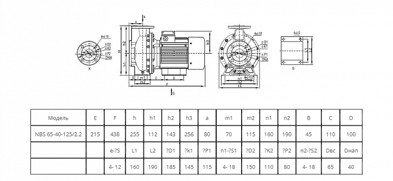 Моноблочный насос Wellmix NBS 65-40-125_2.2_220_BQCE (арт. 27019987)