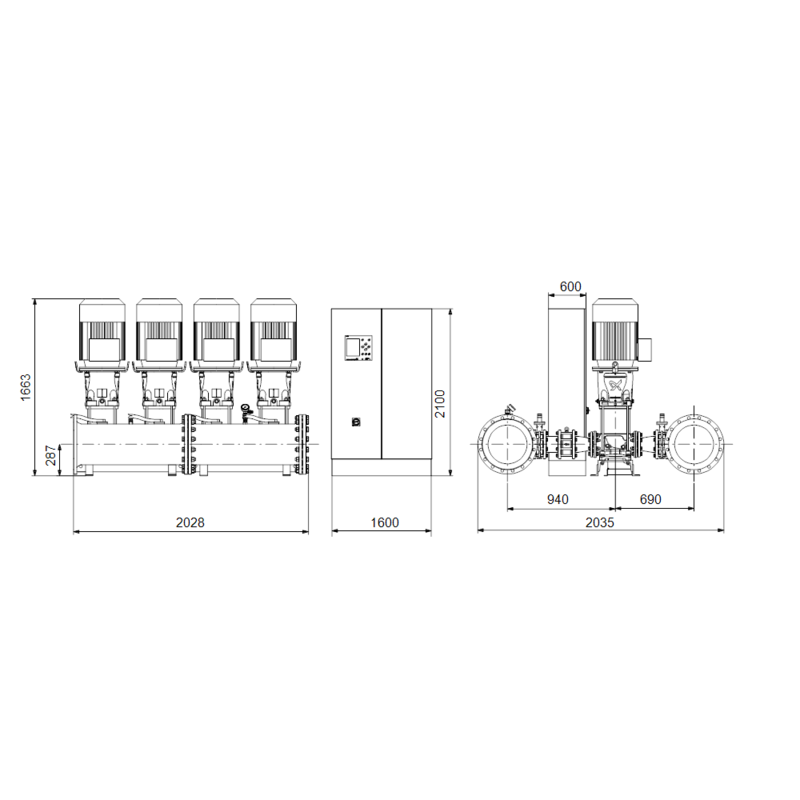 Насосная станция Grundfos HYDRO MPC-E 4 CR95-3-2 (арт. 99525634)