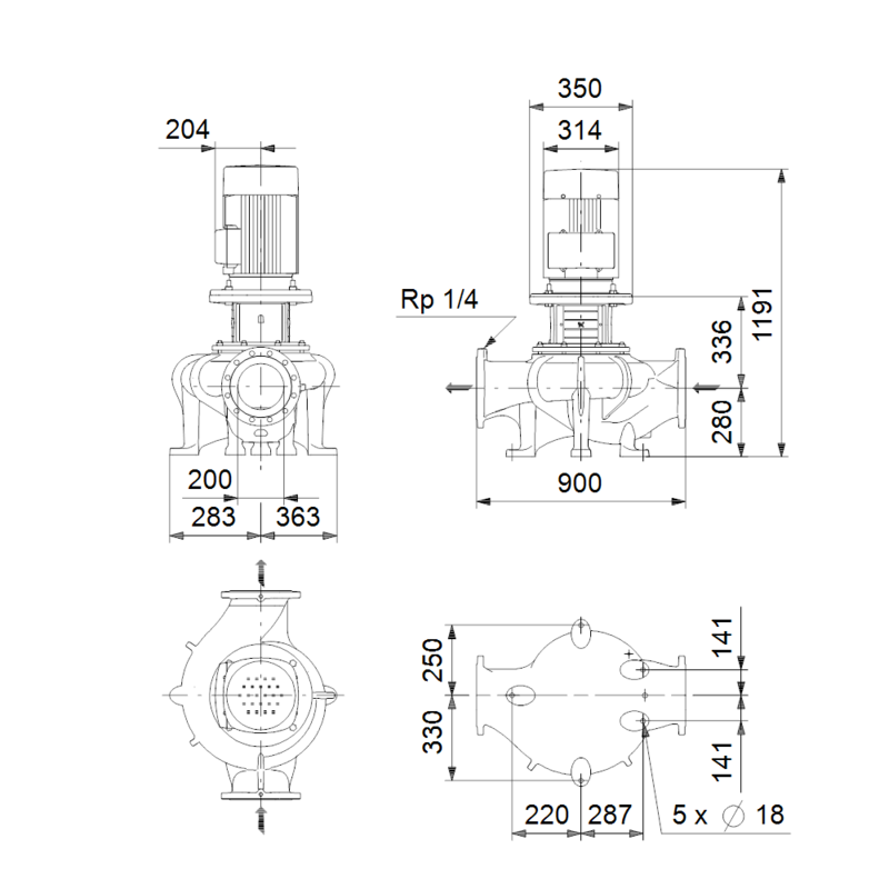 Насос Grundfos TP 200-150/4 A-F-B-BAQE (арт. 97927107)