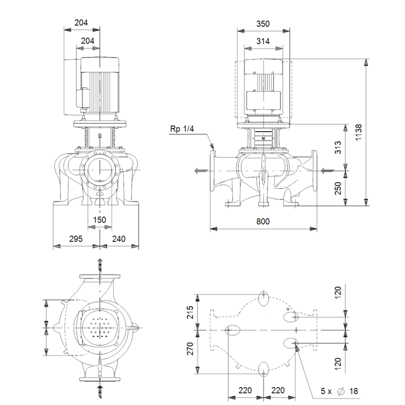 Насос Grundfos TP 150-170/4 A-F-A-BAQE (арт. 98868051)