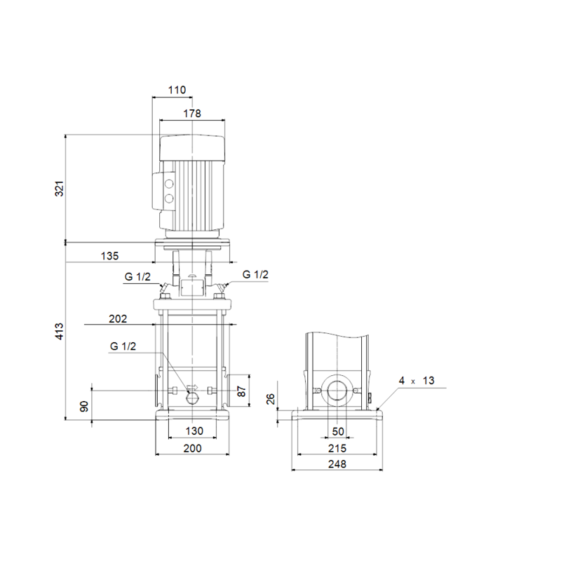 Насос Grundfos CRN 15-2 A-CA-A-E-HQQE (арт. 96501971)