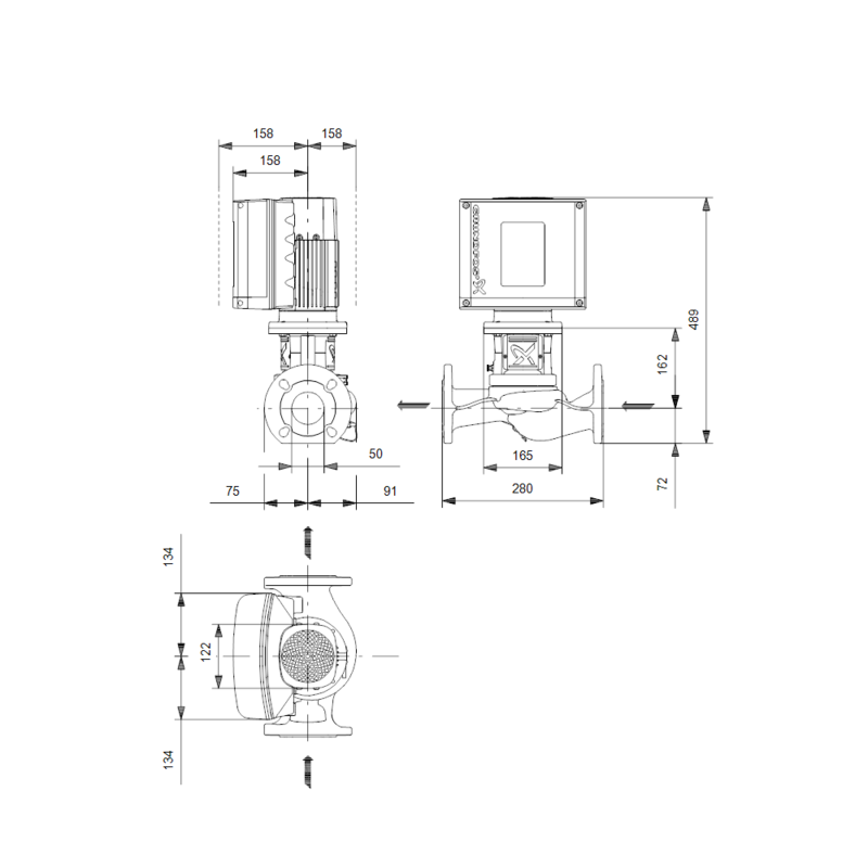 Насос Grundfos TPE3 50-180-S A-F-I-BQQE (арт. 98416721)