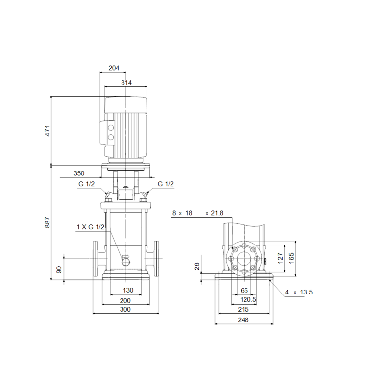 Насос Grundfos CRN 20-10 A-FGJ-A-E-HQQE (арт. 96500576)