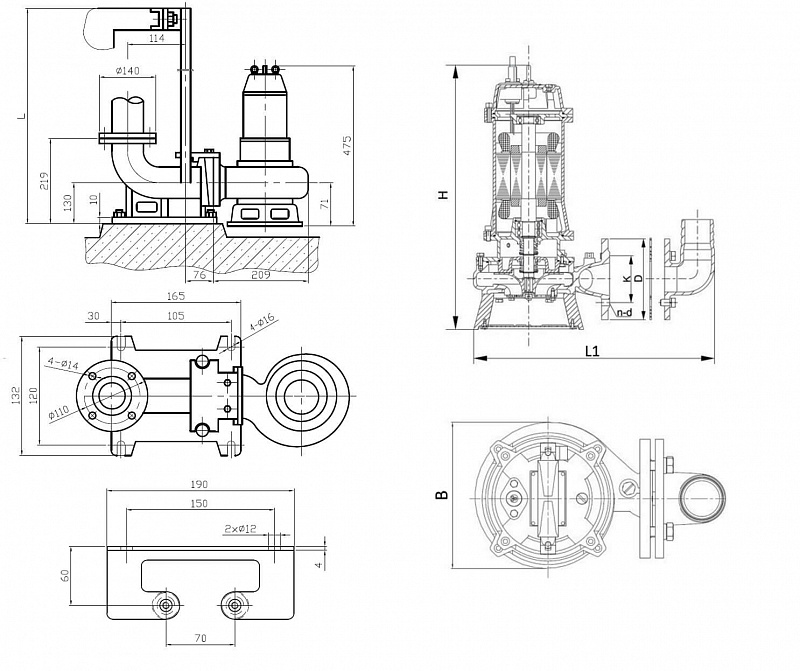Погружной насос с режущим механизмом Native NSPG CF50/230-1.1/S (арт. 3601252)
