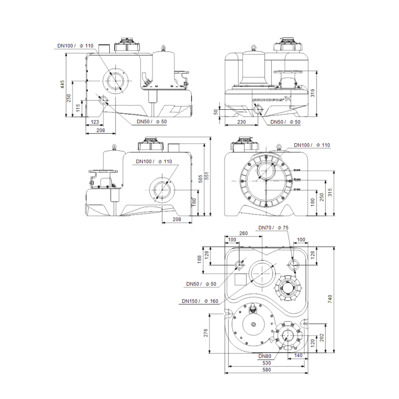 Насосная станция Grundfos MULTILIFT M.15.1.4 (арт. 97901066)