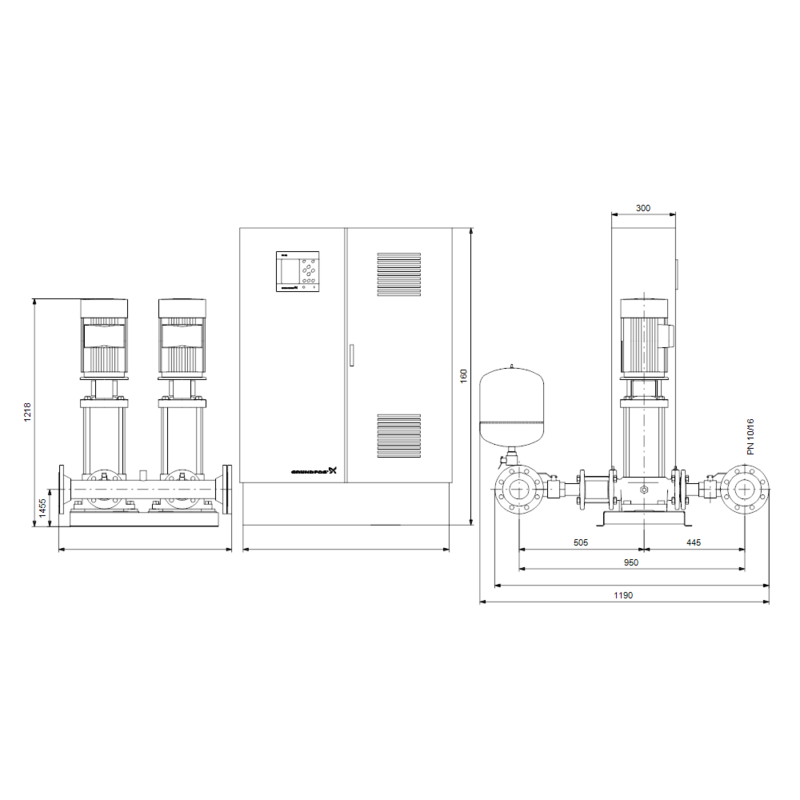 Насосная станция Grundfos HYDRO MPC-F 2CR15-9 (арт. 97520718)