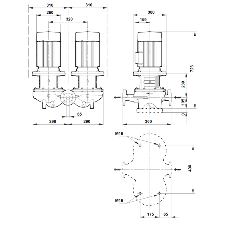 Насос Grundfos TPD 65-410/2 A-F-A-BAQE (арт. 96087565)