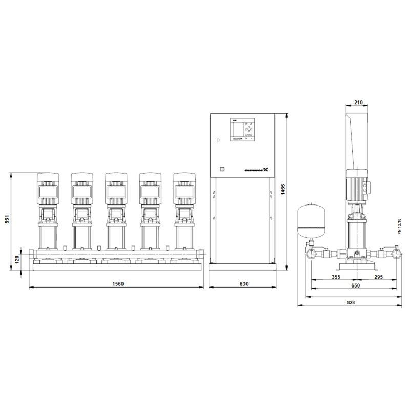 Насосная станция Grundfos HYDRO MPC-S 5 CR 3-5 (арт. 95044680)