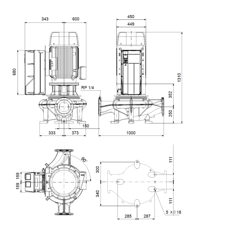 Насос Grundfos TPE 150-450/4 SC-A-F-A-BQQE-TX3 (арт. 99474594)