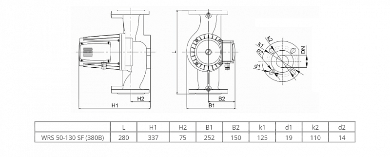 Циркуляционный насос с мокрым ротором Wellmix WRS 50-130SF (арт. 17109991)