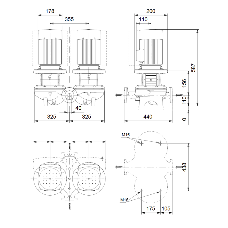 Насос Grundfos TPD 40-140/4 A-F-B-BAQE (арт. 98743335)