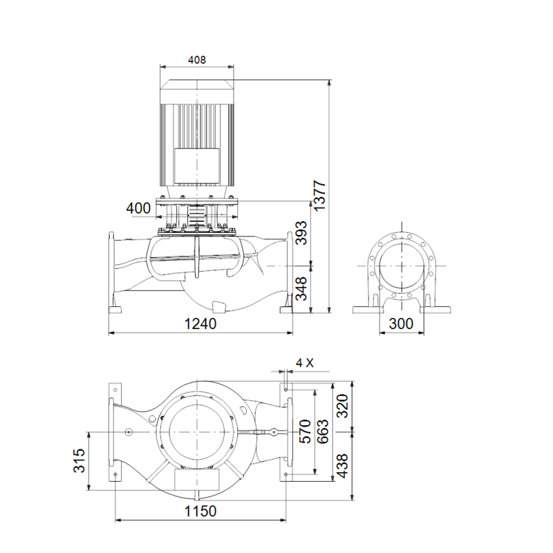 Насос Grundfos TP 300-190/4 A-F-O-BAQE (арт. 99087505)