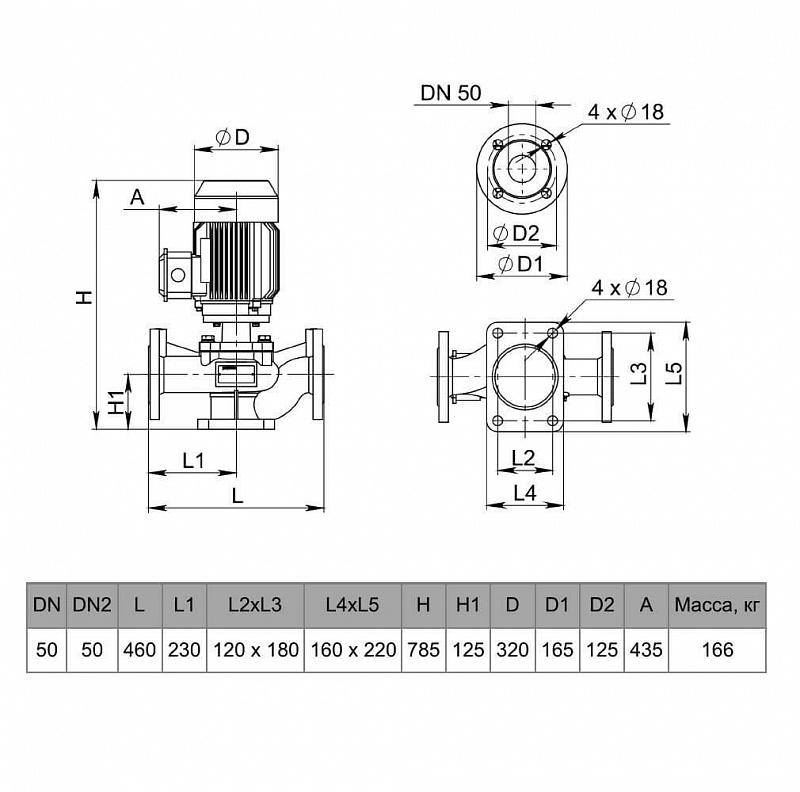 Циркуляционный насос с сухим ротором Рационал RZ-L50-31/77-11/2 (арт. Rz15.03177.20300)