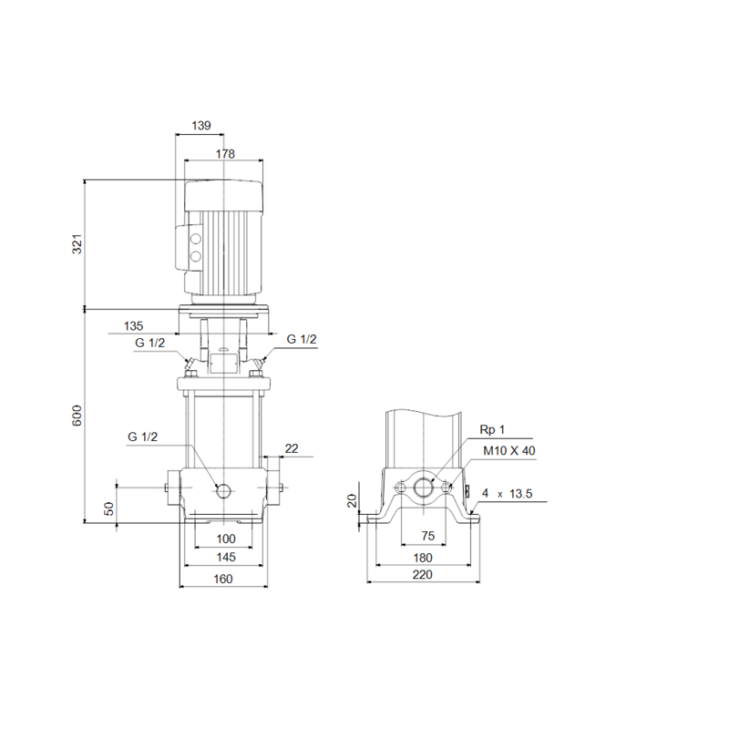 Насос Grundfos CR 3-21 A-A-A-E-HQQE (арт. 96534122)