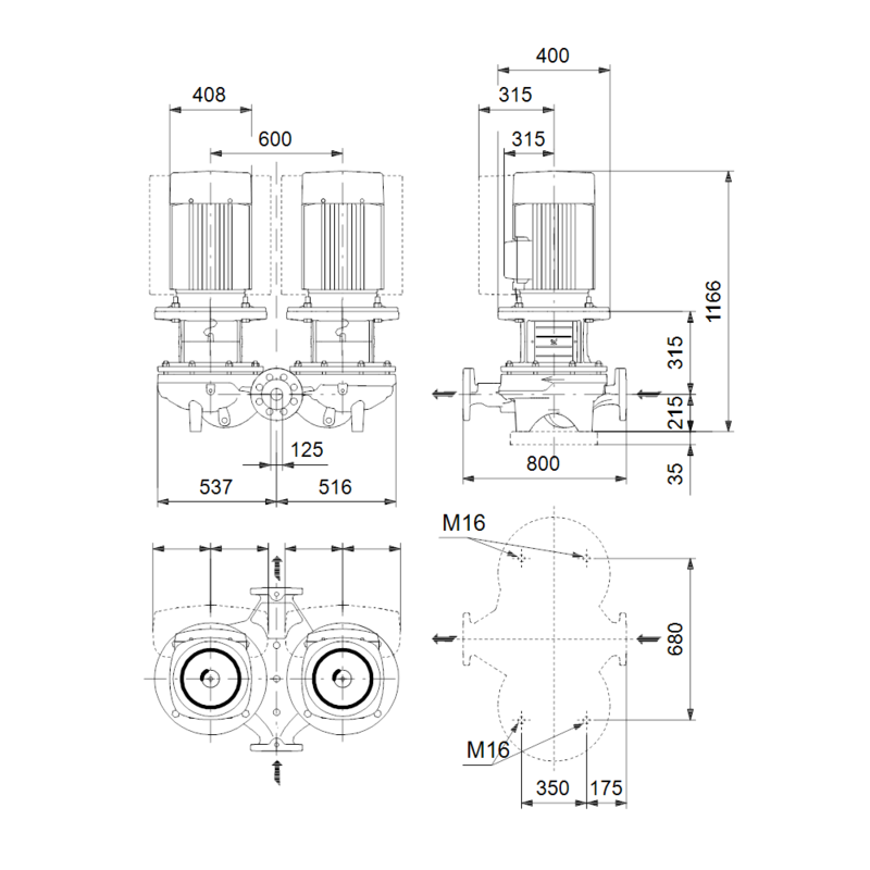 Насос Grundfos TPD 125-400/4 A-F-A-BQQE (арт. 98742548)