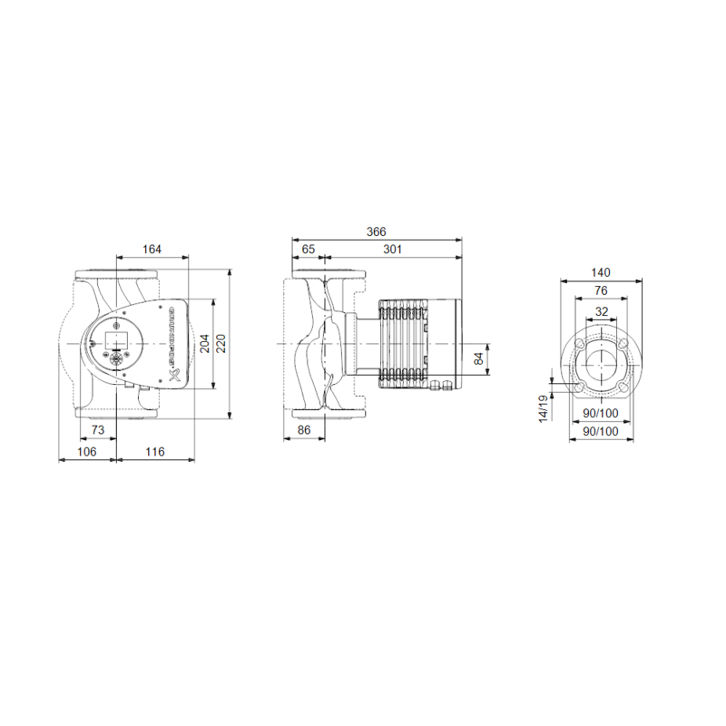 Насос Grundfos MAGNA3 32-120 F N (арт. 97924346)