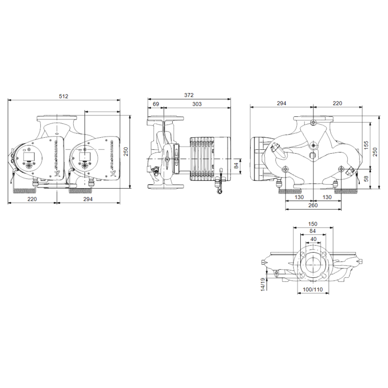 Насос Grundfos MAGNA3 D 40-180 F (арт. 97924467)