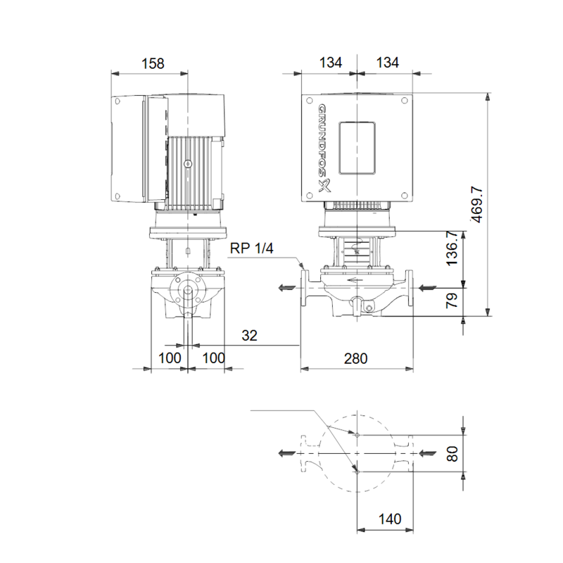 Насос Grundfos TPE 32-230/2 S-A-F-A-BQQE-FD1 (арт. 99133770)