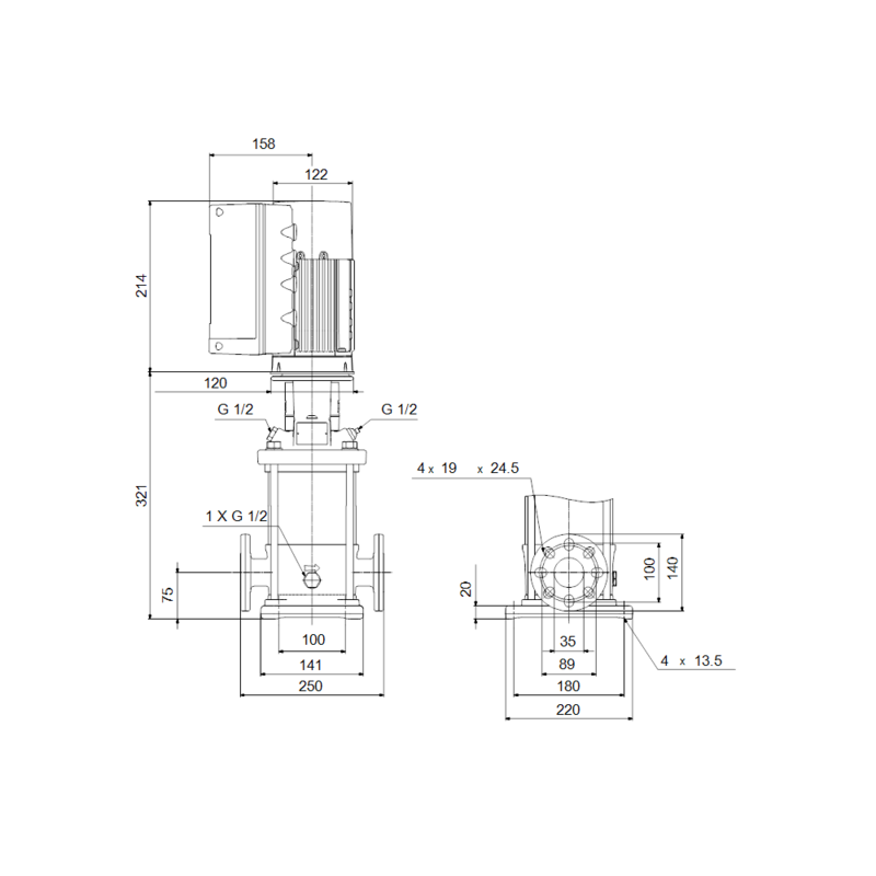 Насос Grundfos CRE 3-5 N-FGJ-A-E-HQQE (арт. 98389712)