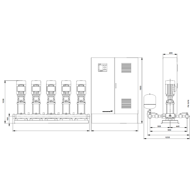Насосная станция Grundfos HYDRO MPC-F 5CR20-5 (арт. 97520902)