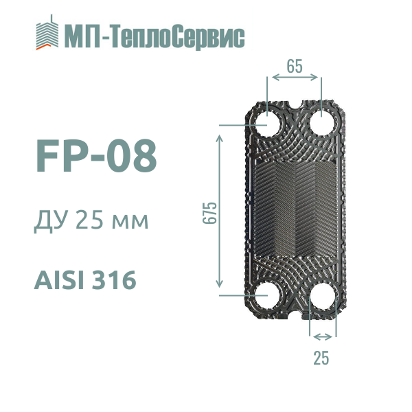 Пластина FP08 для теплообменника Funke FP08