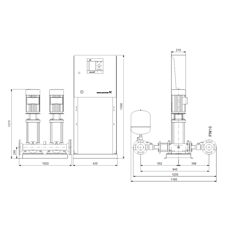 Насосная станция Grundfos HYDRO MPC-E 2 CRE20-6 (арт. 99209324)
