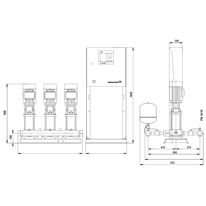 Насосная станция Grundfos HYDRO MPC-F 3CR10-3 (арт. 97520768)