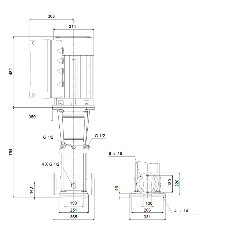 Насос Grundfos CRNE 64-2-2 N-F-A-E-HQQE (арт. 96124023)