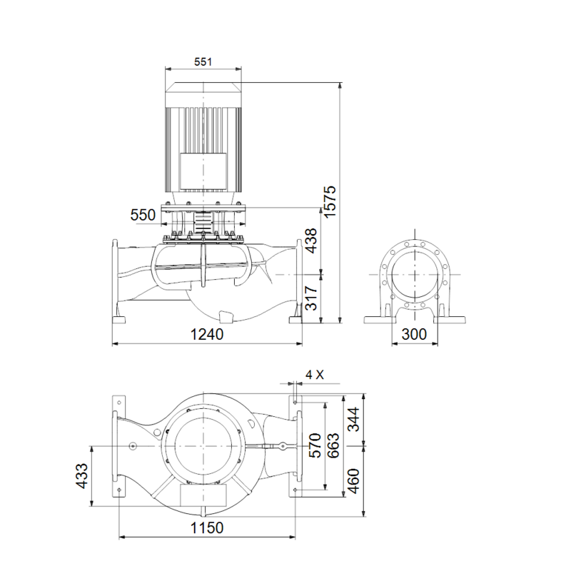 Насос Grundfos TP 300-390/4 A3-F-O-DAQF (арт. 99087229)