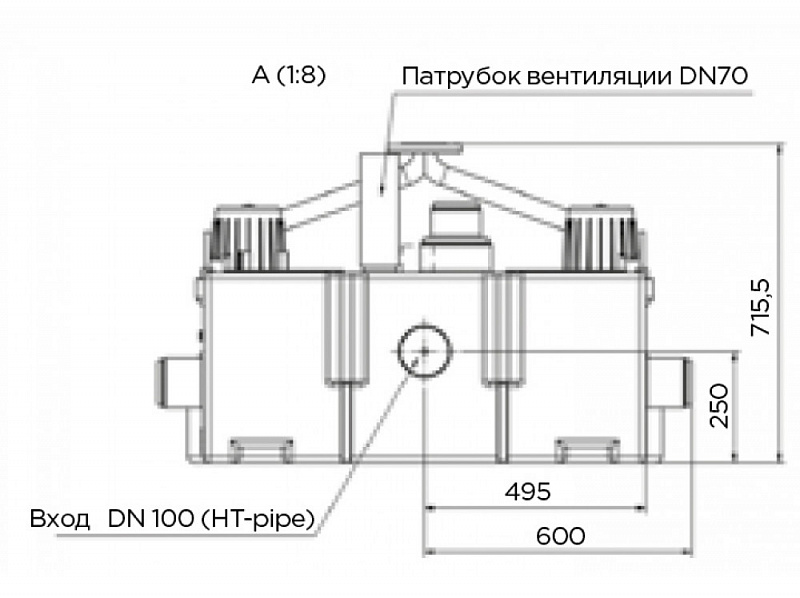 Канализационная насосная станция SFA Sanicubic 2 GR SE71.1 T
