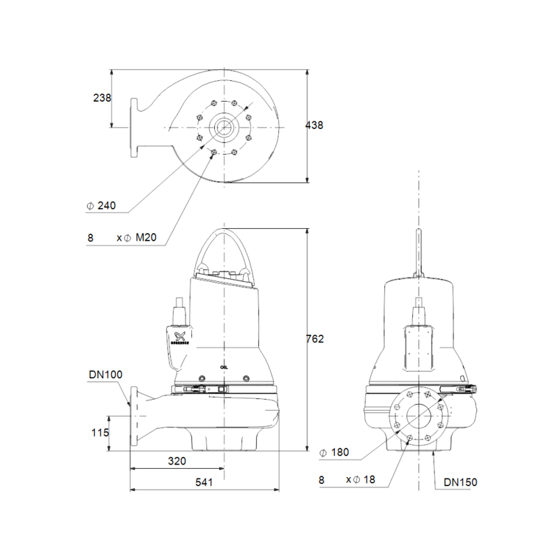 Насос Grundfos SL1.100.100.55.A.EX.4.51D.C (арт. 98626433)