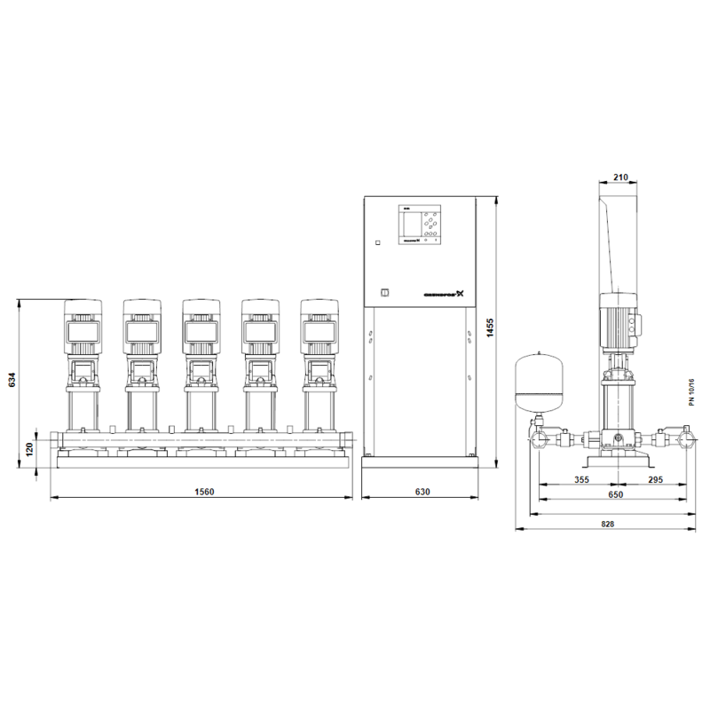 Насосная станция Grundfos HYDRO MPC-S 5 CR 5-8 (арт. 95044714)