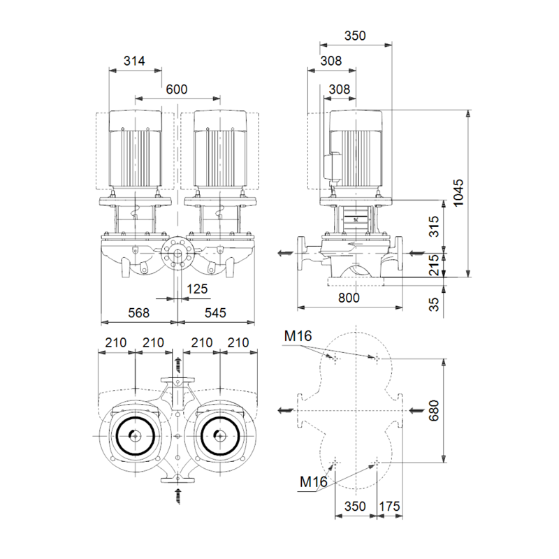Насос Grundfos TPED 125-230/4 A-F-A-BAQE (арт. 98743717)