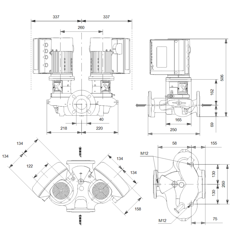 Насос Grundfos TPE3 D 40-240-S A-F-A-BQQE (арт. 99272550)