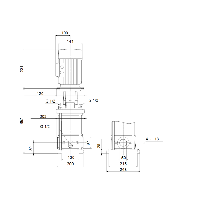 Насос Grundfos CRN 10-2 A-CA-A-V-HQQV (арт. 96501198)
