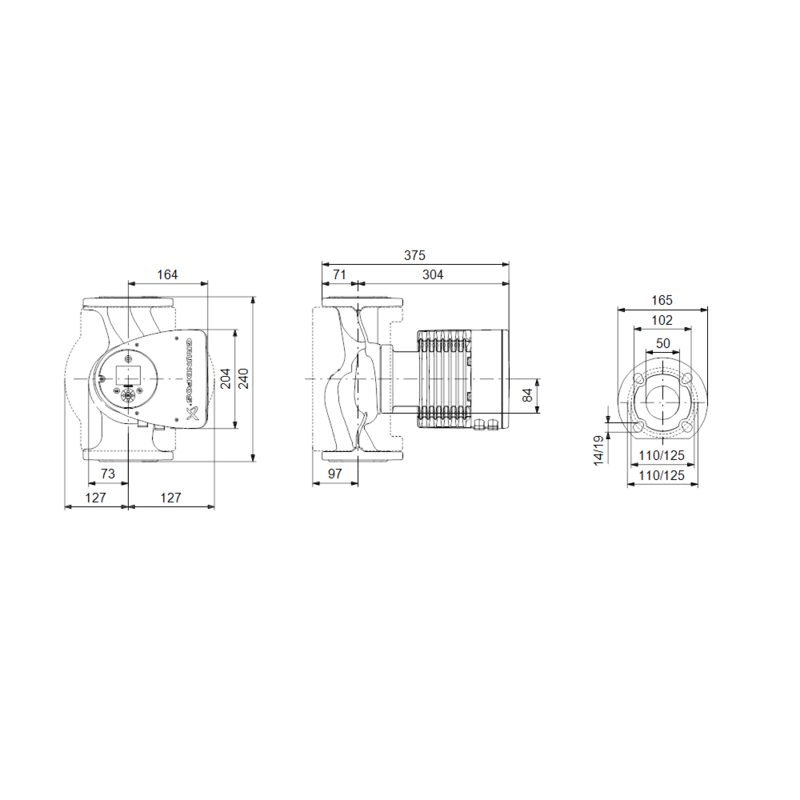 Насос Grundfos MAGNA3 50-60 F N (арт. 97924355)