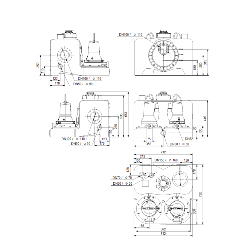 Насосная станция Grundfos MULTILIFT MDG.15.3.2 (арт. 97901140)
