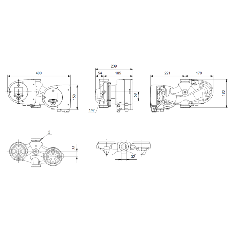 Насос Grundfos MAGNA3 D 32-40 (арт. 97924449)