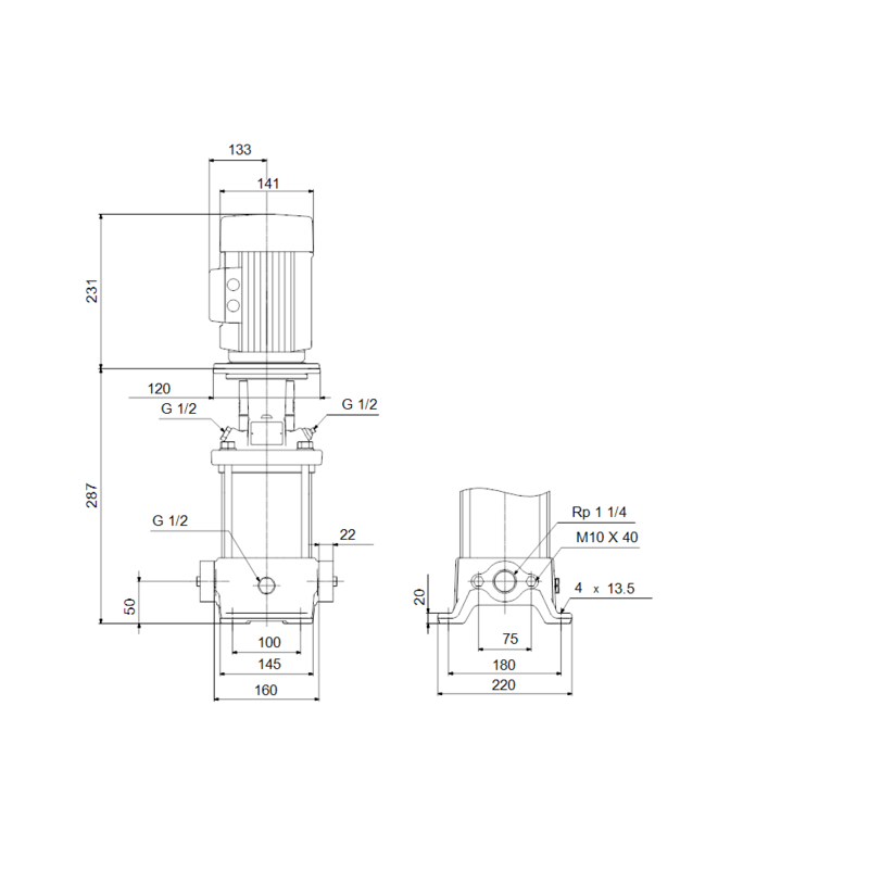 Насос Grundfos CR 5-3 A-A-A-E-HQQE (арт. 96528689)